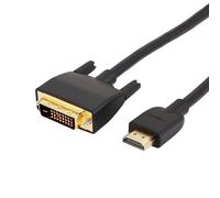 Primero Basics Paquete de 24 cables adaptadores bidireccionales HDMI a DVI de 6 pies, chapado en oro, 1080p DVI-D/DVI-I compatible con monitor de PC, proyector, juego de instalación a granel HDTV