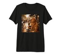Primero café Golden Retriever Amante del café y los Perros Camiseta Premium