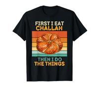 Primero como Challah y Luego Hago Las Cosas Vintage Challah Camiseta gráfica económica