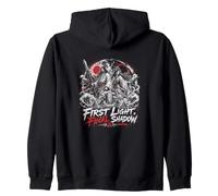 Primero de Luz Sombra Final Samurai Luna Sudadera con Capucha