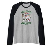 Primero El Café, Luego El Jiu-Jitsu: Café Y BJJ Camiseta Manga Raglan