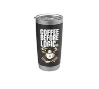 Primero el Café luego la Lógica Gracioso Vaso térmico de acero inoxidable de doble pared