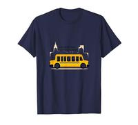 Primero en verlos, último en Decir adiós: Conductor de autobús Escolar Camiseta, Hombre, Azul Marino, 3XL