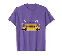 Primero en verlos, último en Decir adiós: Conductor de autobús Escolar Camiseta, Hombre, Morado Jaspeado, M