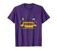 Primero en verlos, último en Decir adiós: Conductor de autobús Escolar Camiseta, Hombre, Morado, M