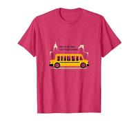 Primero en verlos, último en Decir adiós: Conductor de autobús Escolar Camiseta, Hombre, Rojo Jaspeado, L