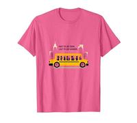 Primero en verlos, último en Decir adiós: Conductor de autobús Escolar Camiseta, Hombre, Rosa Jaspeado, XXL