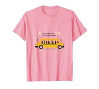 Primero en verlos, último en Decir adiós: Conductor de autobús Escolar Camiseta, Hombre, Rosado, L