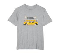 Primero en verlos, último en Decir adiós: Conductor de autobús Escolar Camiseta, Hombre Tallas Grandes, Gris Jaspeado, 3X Alto