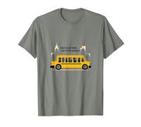Primero en verlos, último en Decir adiós: Conductor de autobús Escolar Camiseta, Hombre, Verde Militar Jaspeado, XXL