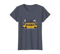 Primero en verlos, último en Decir adiós: Conductor de autobús Escolar Camiseta, Mujer, Azul Jaspeado, S