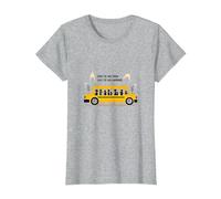 Primero en verlos, último en Decir adiós: Conductor de autobús Escolar Camiseta, Mujer, Gris Jaspeado, L