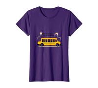 Primero en verlos, último en Decir adiós: Conductor de autobús Escolar Camiseta, Mujer, Morado, S