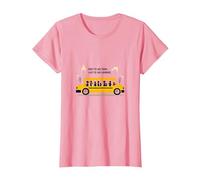 Primero en verlos, último en Decir adiós: Conductor de autobús Escolar Camiseta, Mujer, Rosado, 3XL