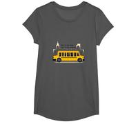 Primero en verlos, último en Decir adiós: Conductor de autobús Escolar Camiseta, Niñas, Asfalto, M