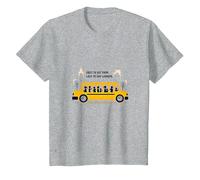 Primero en verlos, último en Decir adiós: Conductor de autobús Escolar Camiseta, Niños, Gris Jaspeado, 2 años
