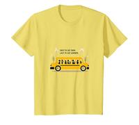 Primero en verlos, último en Decir adiós: Conductor de autobús Escolar Camiseta, Niños, Limón, 6 años