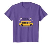 Primero en verlos, último en Decir adiós: Conductor de autobús Escolar Camiseta, Niños, Morado Jaspeado, 8 años