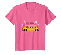 Primero en verlos, último en Decir adiós: Conductor de autobús Escolar Camiseta, Niños, Rosa Jaspeado, 4 años