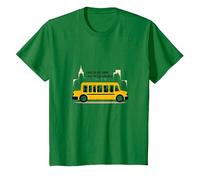 Primero en verlos, último en Decir adiós: Conductor de autobús Escolar Camiseta, Niños, Verde Kelly, 12 años