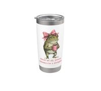 Primero que nada Jesús piensa que soy un deleite Frog Coffee Vaso térmico de acero inoxidable de doble pared