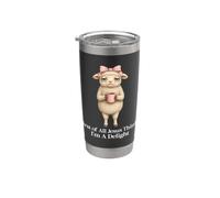 Primero que nada Jesús piensa que soy una delicia cordero café Meme Vaso térmico de acero inoxidable de doble pared