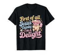 Primero Que Nada Jesús Piensa Que Soy una Delicia Divertida Vaca de Las Tierras Altas Camiseta