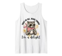 Primero Que Nada Jesús Piensa Que Soy una Delicia Flog Raccoon Camiseta sin Mangas