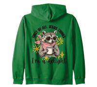 Primero Que Nada Jesús Piensa Que Soy una Delicia Flog Raccoon Sudadera con Capucha
