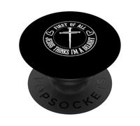 Primero Que Nada Jesús Piensa Que Soy una Delicia Hombres Mujeres PopSockets PopGrip Adhesivo