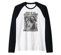 Primero Que Nada Jesús Piensa Que Soy una Delicia Selfie Camiseta Manga Raglan
