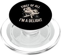 Primero Que Nada Soy Un Deleite Perezoso Humor Divertido Sarcasmo Vintage PopSockets PopGrip para MagSafe