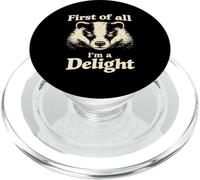 Primero Que Nada Soy Una Delicia Angry Honey Badger Humor Divertido PopSockets PopGrip para MagSafe