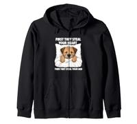 Primero te roban el corazón - Mamá de Perros Amante del Border Terrier Sudadera con Capucha