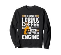 Primero tomo café y Luego arreglo tu Motor Sudadera