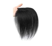Primeros del cabello humano de 9,8 pulgadas for las mujeres, clip de la cubierta 3D de 360° en la extensión del pelo for el uso diario(Natural Black)