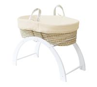 Primeros Moments Couffin Baby con soporte opcional - Colchón Incluido - Vestir de Algodón Orgánico - Capazo Nómada Portátil - Hecho de Materiales Naturales