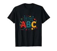 Primeros Pasos para Aprender ABC Camiseta, Hombre, Negro, 4XL