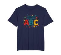 Primeros Pasos para Aprender ABC Camiseta, Hombre Tallas Grandes, Azul Marino, 6X Alto