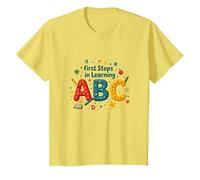 Primeros Pasos para Aprender ABC Camiseta, Niños, Limón, 4 años