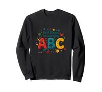 Primeros Pasos para Aprender ABC Sudadera, Unisex para Adultos, Negro, L