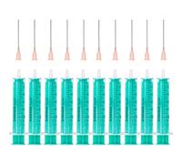 primeTEQ® 10 jeringas de 10 ml y 10 jeringas con aguja roma, diferentes tamaños: 1 ml, 2 ml, 5 ml, 10 ml, 20 ml, para hobby y bricolaje, jeringas empaquetadas individualmente estériles