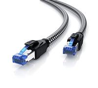 Primewire - 0,25m - Cable de red CAT 8.1 - Gigabit Ethernet cable LAN 40000 Mbit S - revestido de tela - Cat.8 cable crudo con conector RJ 45 - S FTP blindaje Pimf - Switch Router Modem Access Point