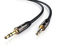 Primewire - 5m Cable Auxiliar de Audio 3.5mm Jack para entradas AUX - Conector metálico de precisión - 2x jack de 3,5 mm macho - Serie Premium HQ