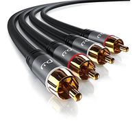 Primewire - 7,5m HQ Audio Cable - 2x Conectores RCA Macho a 2x Conectores RCA Macho - Conector metálico de precisión - Serie Design Cool Grey