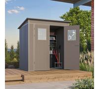 PRIMEYARD 176 x 145 cm Caseta de jardín de plástico, antracita - (GFPV01167)