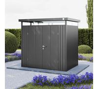 PRIMEYARD 210 x 150 cm Caseta de jardín, color gris sombra metálico - (GFPV00981)