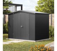 PRIMEYARD 240 x 180 cm Caseta de jardín, color gris sombra metálico - (GFPV00979)