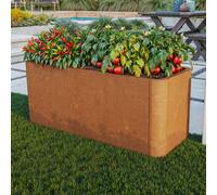 PRIMEYARD Design 100 x 40 x 40 cm Huerto urbano, acero corten, aspecto óxido - (GFPV01066)