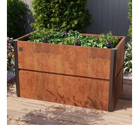PRIMEYARD Design 150 x 85 x 77 cm Huerto urbano, acero corten, aspecto óxido - (GFPV00791)